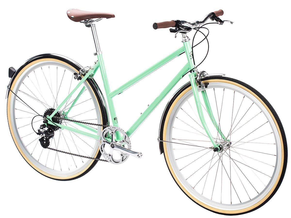 6KU - Odessa 8spd City Bike - Elysian Green
