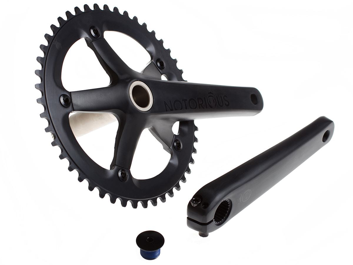 BLB NOTORIOUS TRACK CRANKSET - BLACK