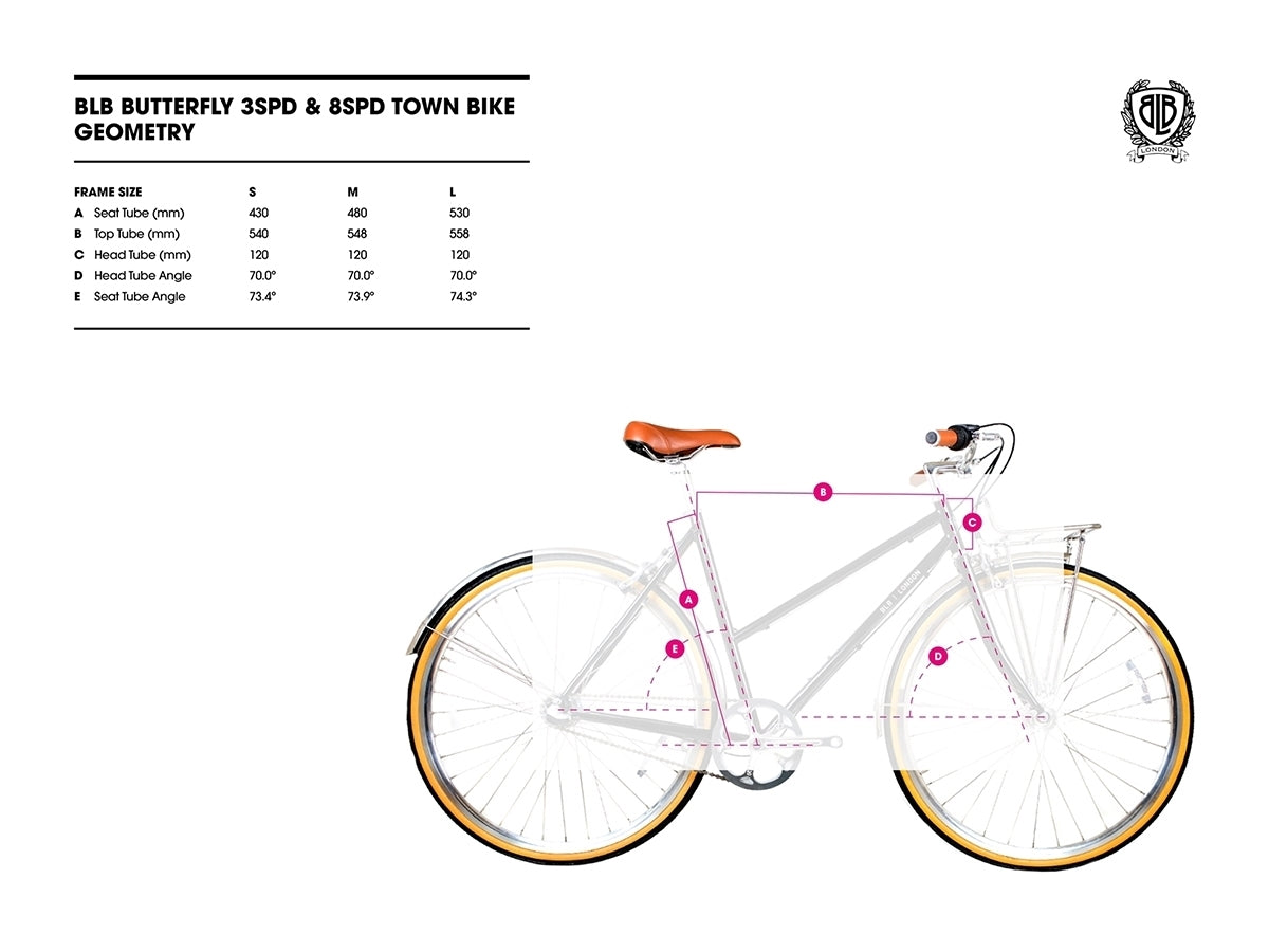 BLB BUTTERFLY 3SPD TOWN BIKE