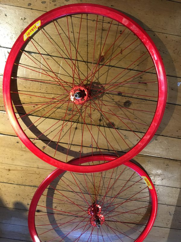 LWZ Custom Wheel Set - Red-Gold