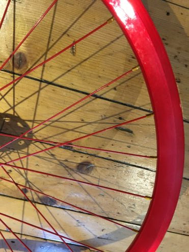 LWZ Custom Wheel Set - Red-Gold