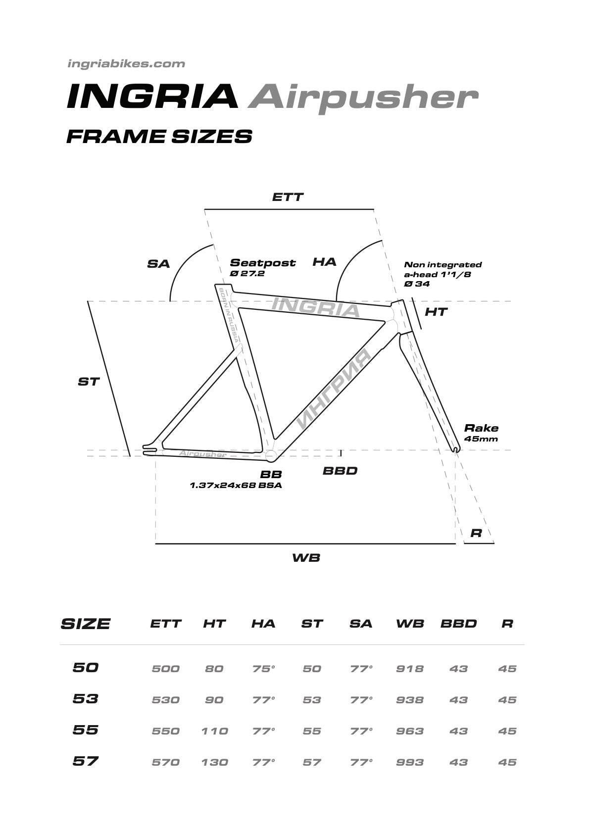 Bmc tmr01 size chart 2025